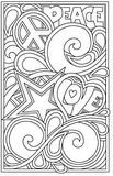 Download, print, color-in, colour-in Page 13 - Love Peace, splashes